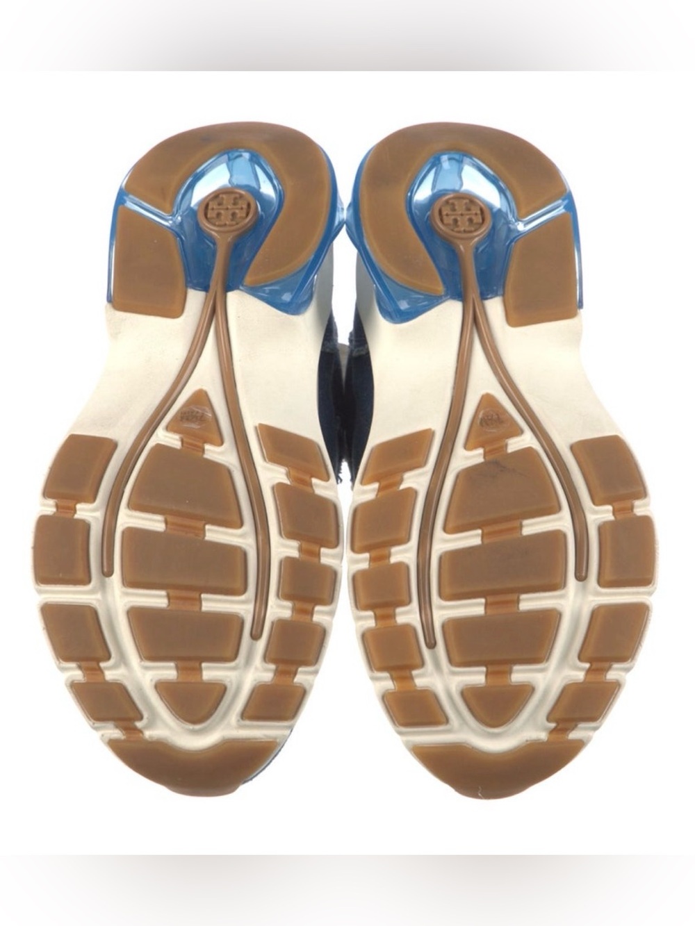 Tory Burch Blue Denim Logo Platform Sneaker with Cream Laces - Picture 5 of 5